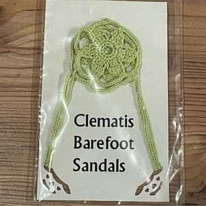 🍎BOGO🍎 Handmade Crochet Barefoot Sandals - light green